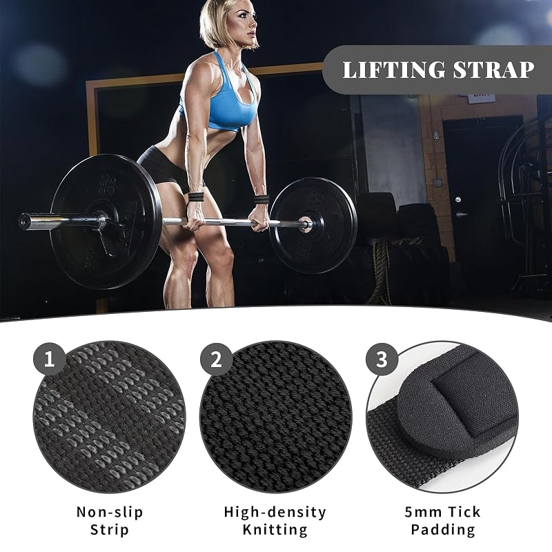 Barbell Pad Set with Gloves for Hip Thrust, Squat, Lunges - Black, Medium Glove