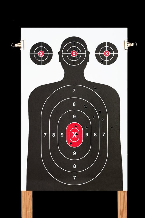 50 Pack Paper Shooting Target for Gun Range - Silhouette Paper Target Practice for Handguns, Rifles, Pistols, Airguns, BB Guns, Pellet Guns, Crossbow, Arrow (14 X 22 inches)