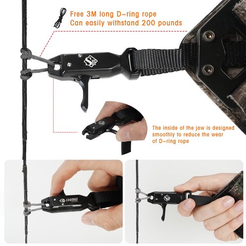 LWANO Archery Compound Bow Release Aids Trigger 360° Adjustable Wristband Release Aids for Adults Youth Kids Hunting Shooting Accessories (Camouflage)