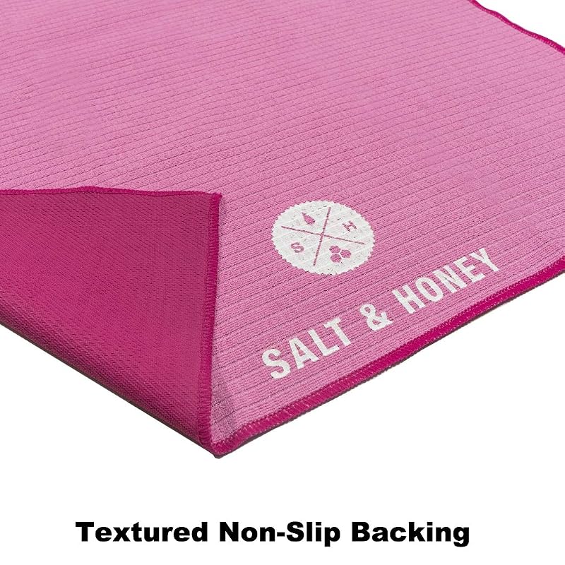 Pink Salt & Honey Non-Slip Pilates Reformer Mat Towel - 30.5 x 23 in