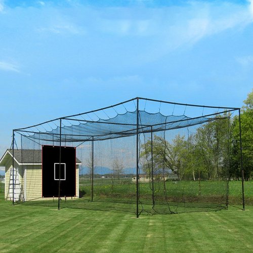Supvision Batting Cage Backstop with Strike Zone Heavy Duty PVC Coated Oxford Fabric Vinyl Baseball Backstops with Catcher Softball Pitcher Training Equipment Aid 4 x 6 Ft 600D Rectangular