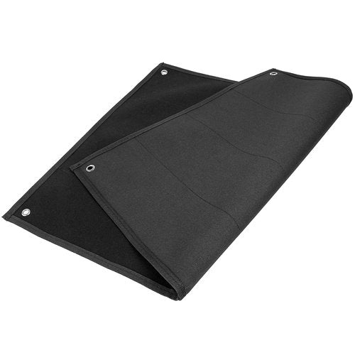 bvya Tactical Board Patch Organizer Holder Display with Loop Surface, Steel Ring for Morale Uniform Hook and Loop Emblems, 1 Flag Patch Included (Black, Small: 23.6" x 17.7"/60 CM x 45 CM)