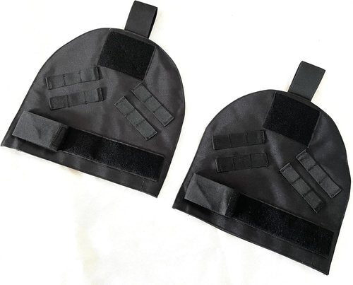 septacgears Airsoft Paintball Tactical Molle Shoulder Pads Molle Outer Guards Shoulder Protector Pads Nylon Set Black