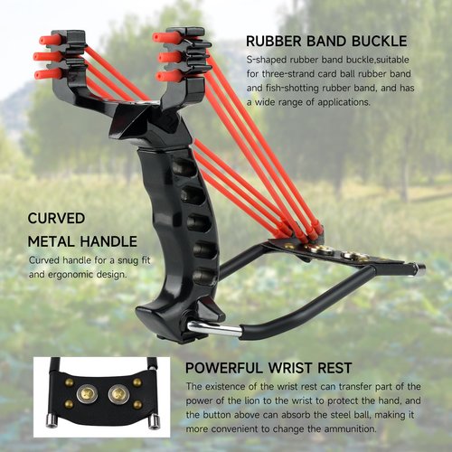 JTXCDFHMJ Slingshot,Wrist Sling Rocket Professional Hunting Sling Shot with Solid Wooden Slingshot,Outdoor, Hunting-for Kids/Children/Adult