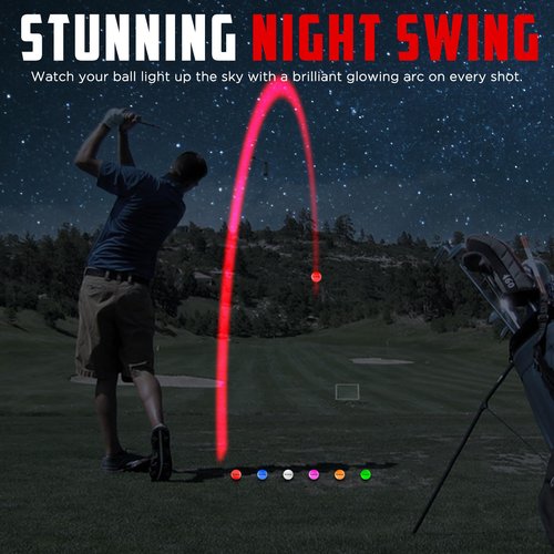 DURARANGE GlowStrike Glow in The Dark Golf Balls – Ultra Bright Light Up LED Golf Balls with 10-Minute Auto Reset Timer – Upgraded 3-LED Design, Fun Night Golf Gift for Men and Women