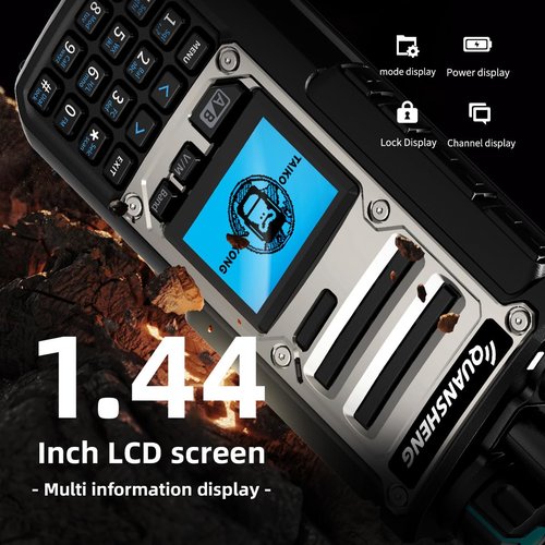 Quansheng UV-TK118 Dual-Band 10W High-Power Walkie Talkie with NOAA Weather Alerts | 999 Programmable Channels, Voice Prompts, USB-C Fast Charging | Rugged for Outdoor, Emergency & Group Use