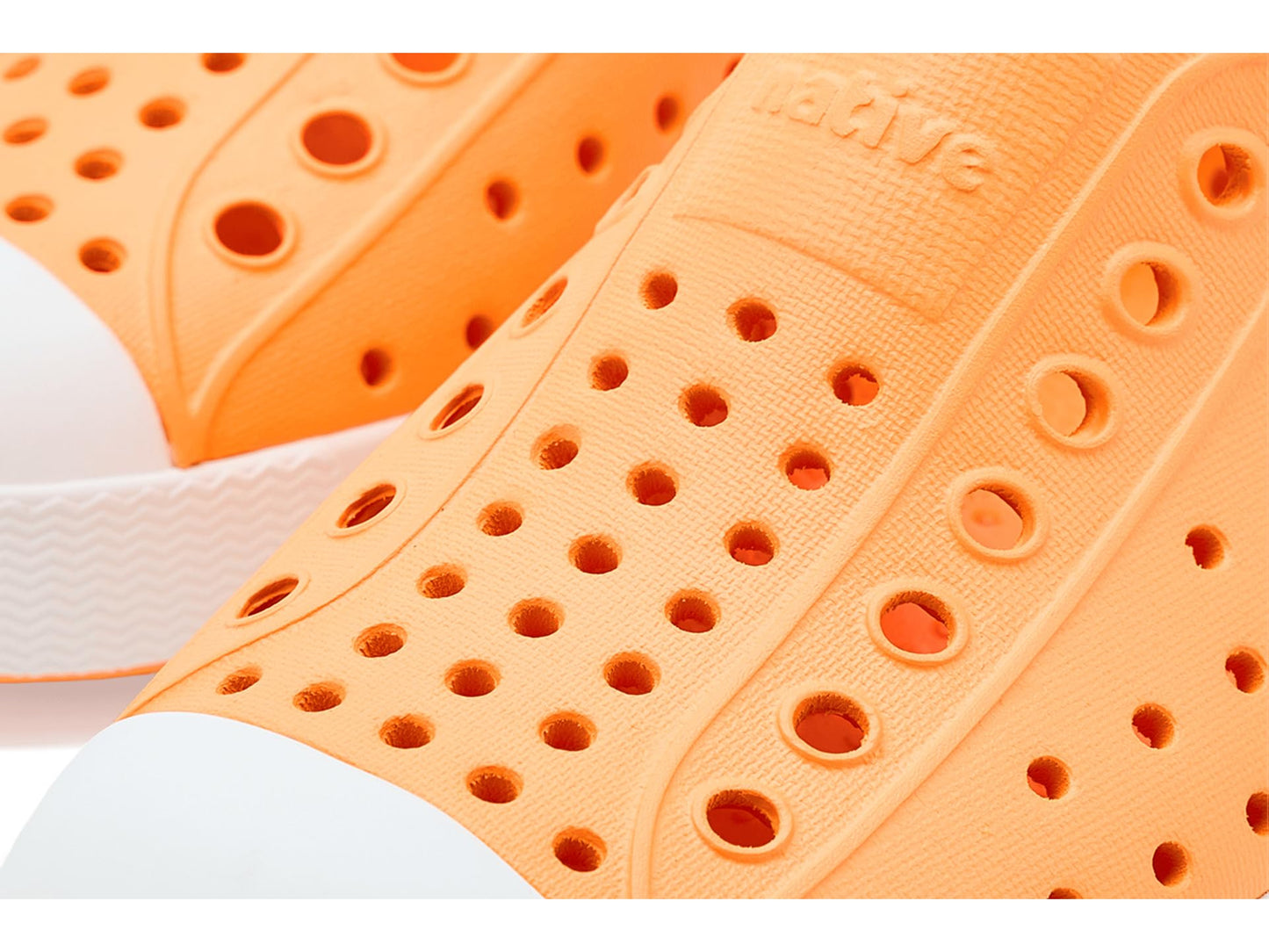Native Shoes Unisex-Kids Jefferson Sneakers, Papaya Orange/Shell White, 8 Toddler