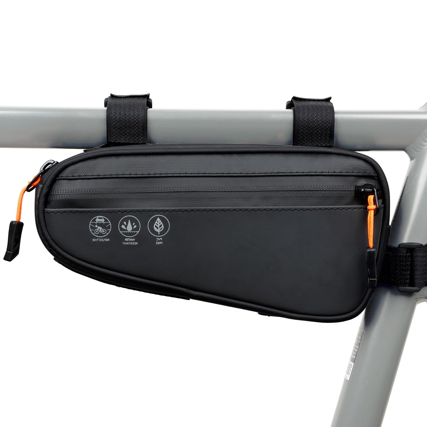 NDakter Bike Triangle Frame Bag, Bicycle Storage Pouch with 2 Side Pockets, 3-in-1 Top Tube Bags for Phone, Waterproof Cycling Tool Accessories Pack for MTB Mountain Road Bikes（1.2L）