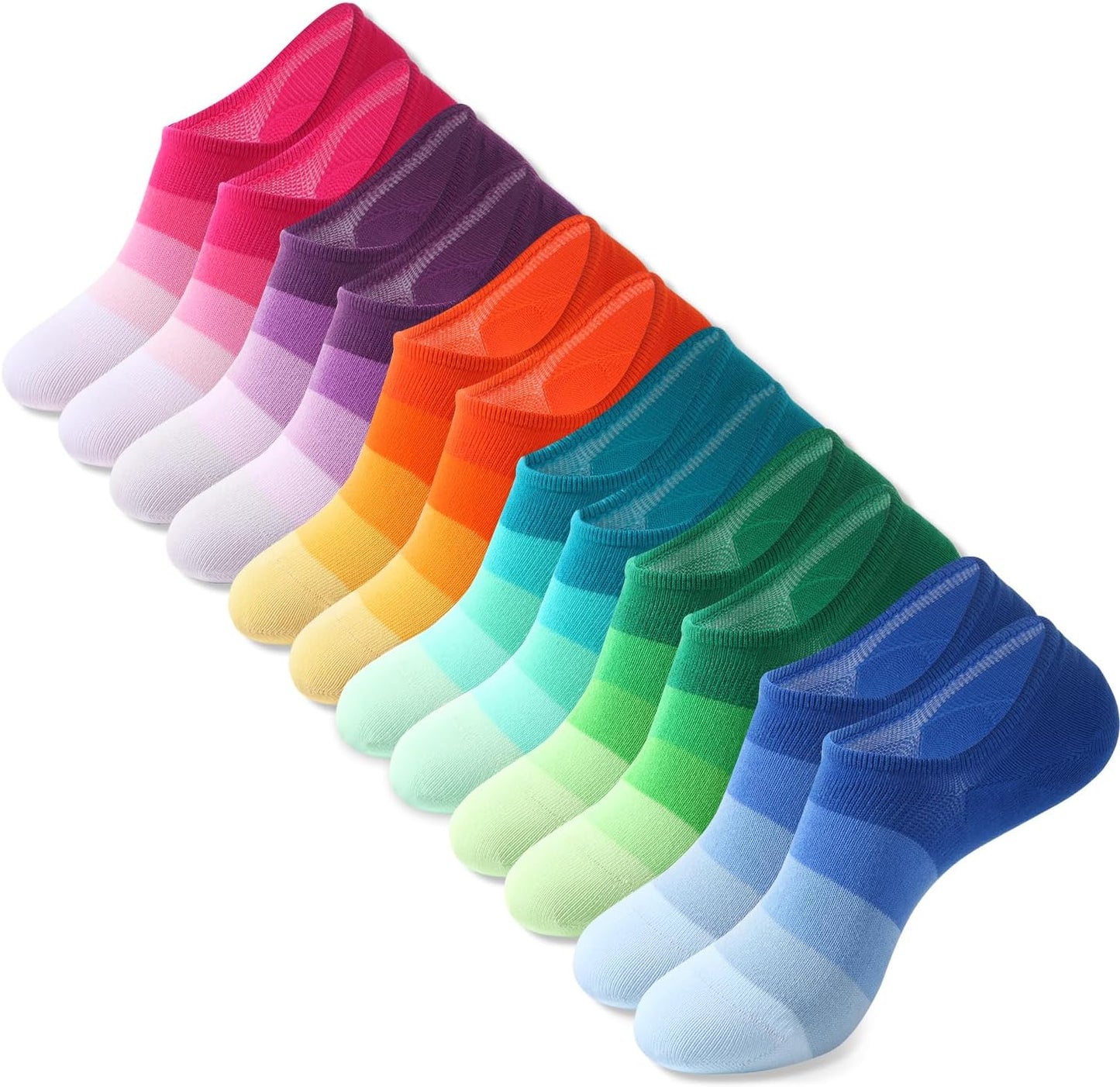 IDEGG No Show Socks Womens and Men Low Cut Ankle Short Anti-slid Athletic Running Novelty Casual Invisible Liner Socks