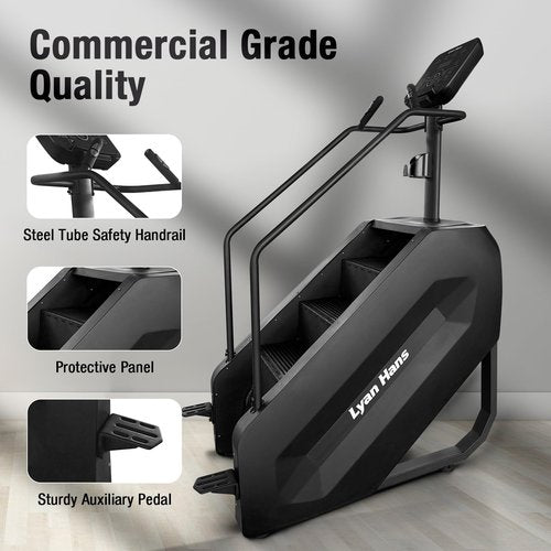 Stair Stepper with LED Screen, Commercial Grade Stepper Machine, Stepmill for Exercise at Home, Stair Climber for Cardio and Lower Body Workouts, 15 Speed Levels, 660LBS Capacity, 15-165 Steps/Minute