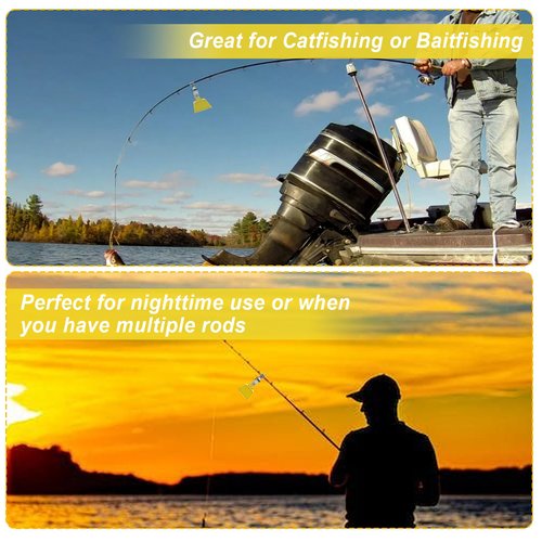 KCMOSGI 12 Pcs Fishing Bells,Fishing Pole Bells,Catfishing Equipment,for Fishing Bells for Rods