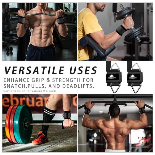 Lights Mountain Wrist Cuffs Weight Lifting Straps ??Heavy-Duty Cable Machine Attachments & Weightlifting Wrist Support for Lateral Raises, Pull Exercises & Strength Training