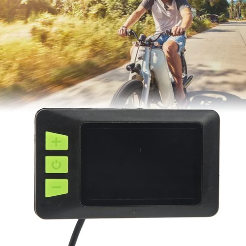Topyond Ebike LCD Display, 24v 36v 48v 60v E Bike Display Meter Control Panel, ABS Material 5 Pin Electric Bike Parts, 22.5mm Diameter LCD Display Meter