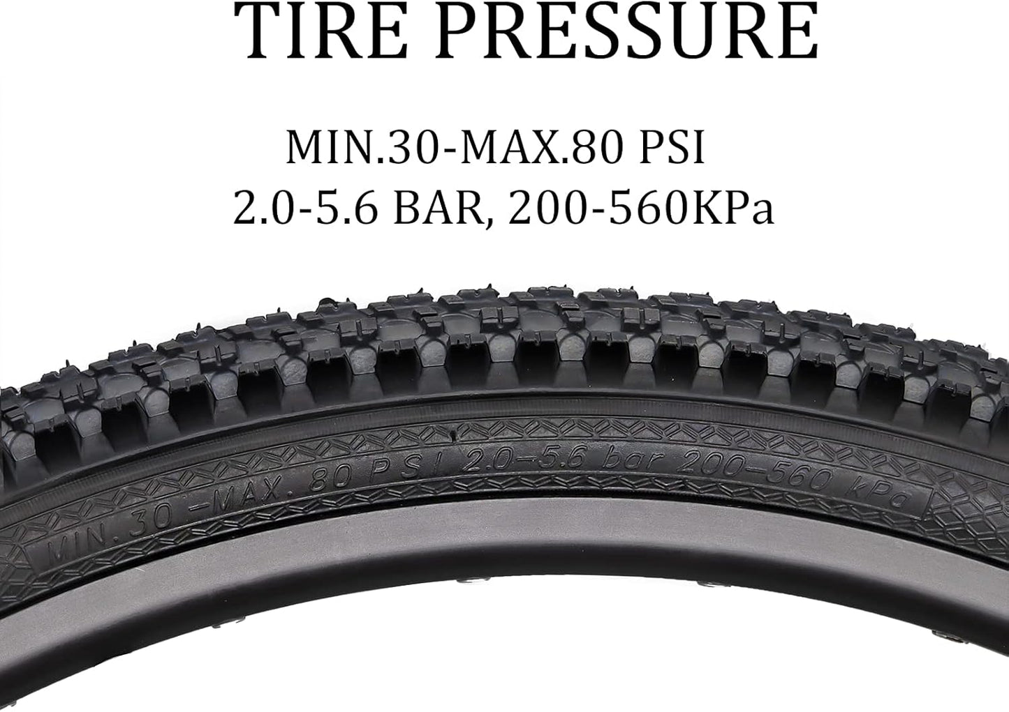 Hycline 2-Pack Mountain Bike Tires Set: 20/24/26/27.5-inch Folding Replacement Puncture-Resistant Bicycle Tires and Pair 20/24/26/27.5-inch Inner Tubes with Tire Levers for MTB Off-Road Bike