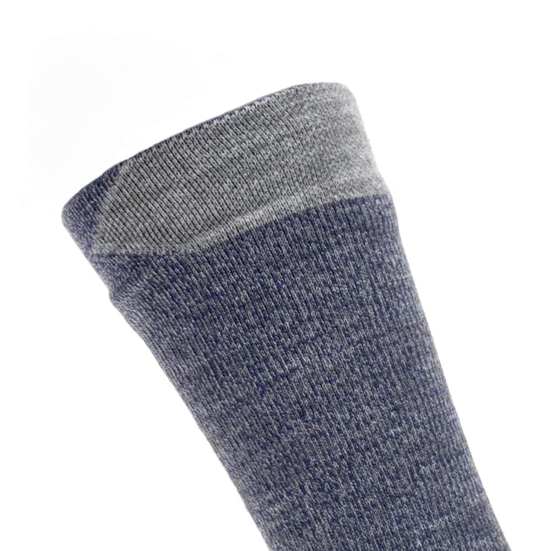 SEALSKINZ Unisex Waterproof All Weather Mid Length Sock - Navy, Large