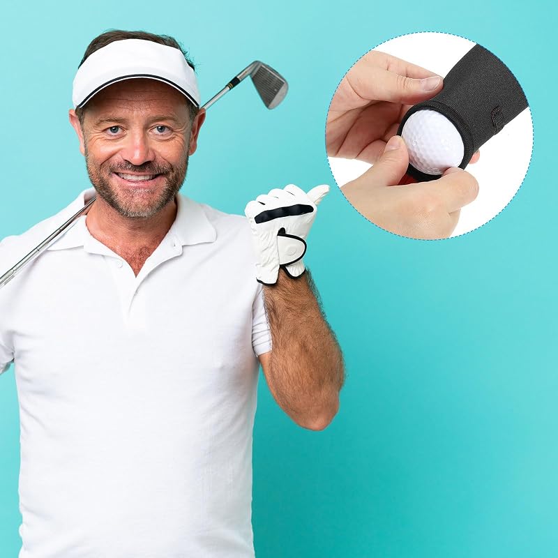 PATIKIL Golf Ball Carry Bag Pouch Neoprene Tee Holder with Clip - Black