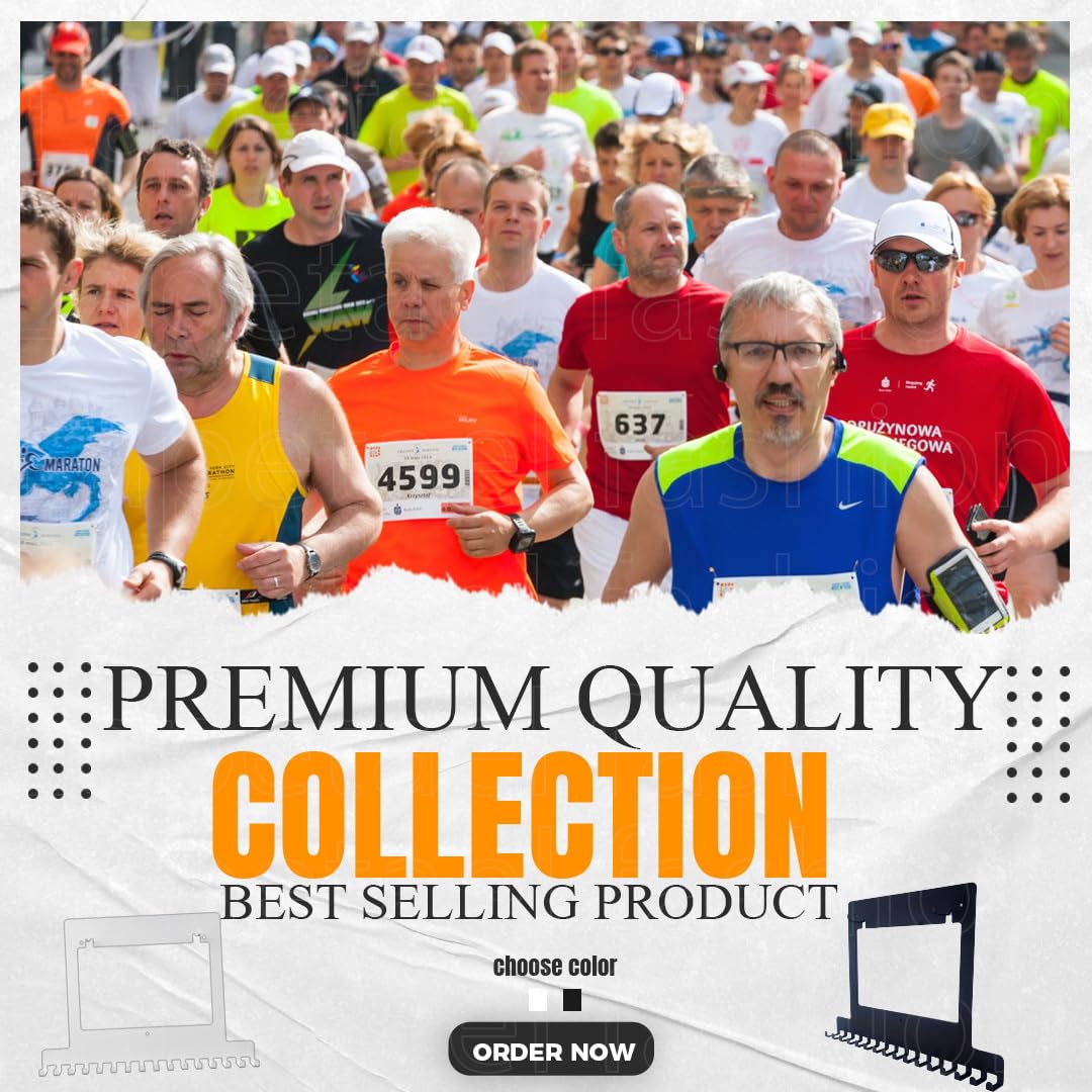 Lapetale Fashion Race Medal and Bib Display,Running Bib and Medal Display and Runner Medal Hanger Display,Medal and Bib Hanger Display, Bib and Medal Display for Wall,Gifts for Runners