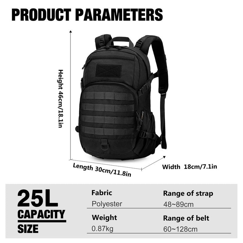 Mardingtop 25L Hiking Backpack,Lightweight Molle Tactical Backpack for Running,Hiking,Cycling,Motorcycle