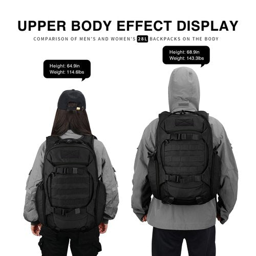 Mardingtop Tactical Backpack for Men,Military Molle Hiking,Motorcycle Backpack，28L EDC