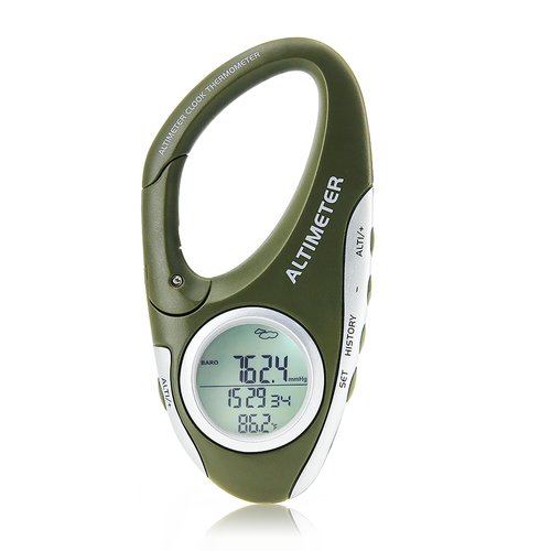AMTAST Barometer Altimeter Thermometer Metric Altitude Monitor for Climbing Camping Outdoor Sports, Multi-Function with Backlight
