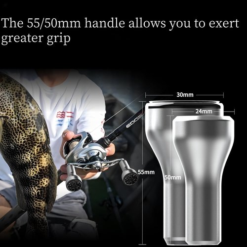 GOMEXUS SU24L Reel Handle Knob Daiwa Type S Shimano Type A Regalis Caldia Stradic Kouga Replacement Aluminum Knob 24mm Ultra Lightweight 14.4g Winding Comfort Bass