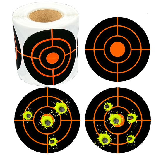 3 Inch 250Pack Splatter Target Stickers,Shooting Targets, Circular Self Adhesive Splatter Targets, Yellow Instantly Visible, Suitable for BB Gun, Pellet Gun, Rifle, Airsoft Shooting Practice