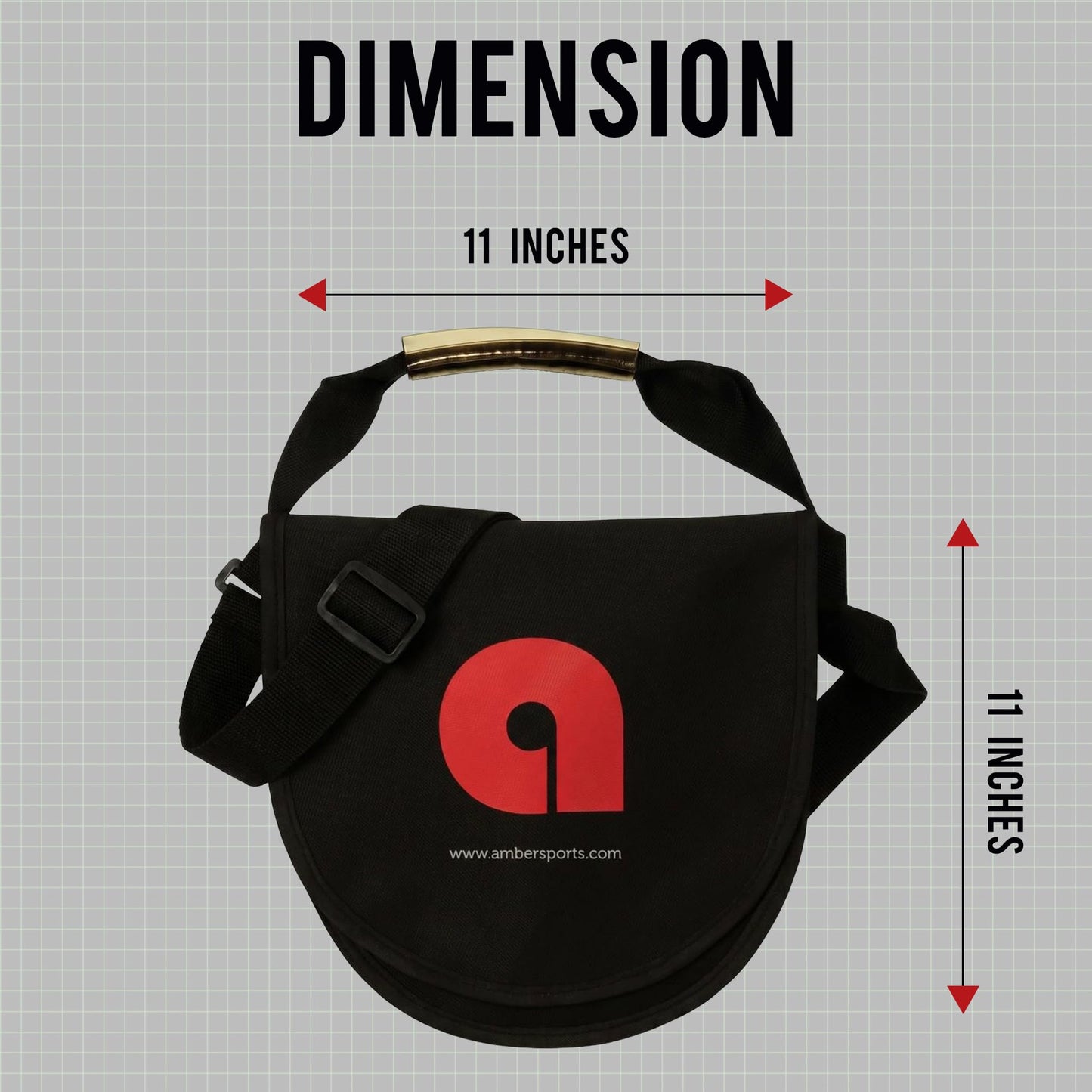 Amber Fight Gear Discus & Shot Put Carrier Bag Ultimate Track & Field Equipment Transport Solution for Meets, Practices, Competitions - Durable, Versatile, and Convenient