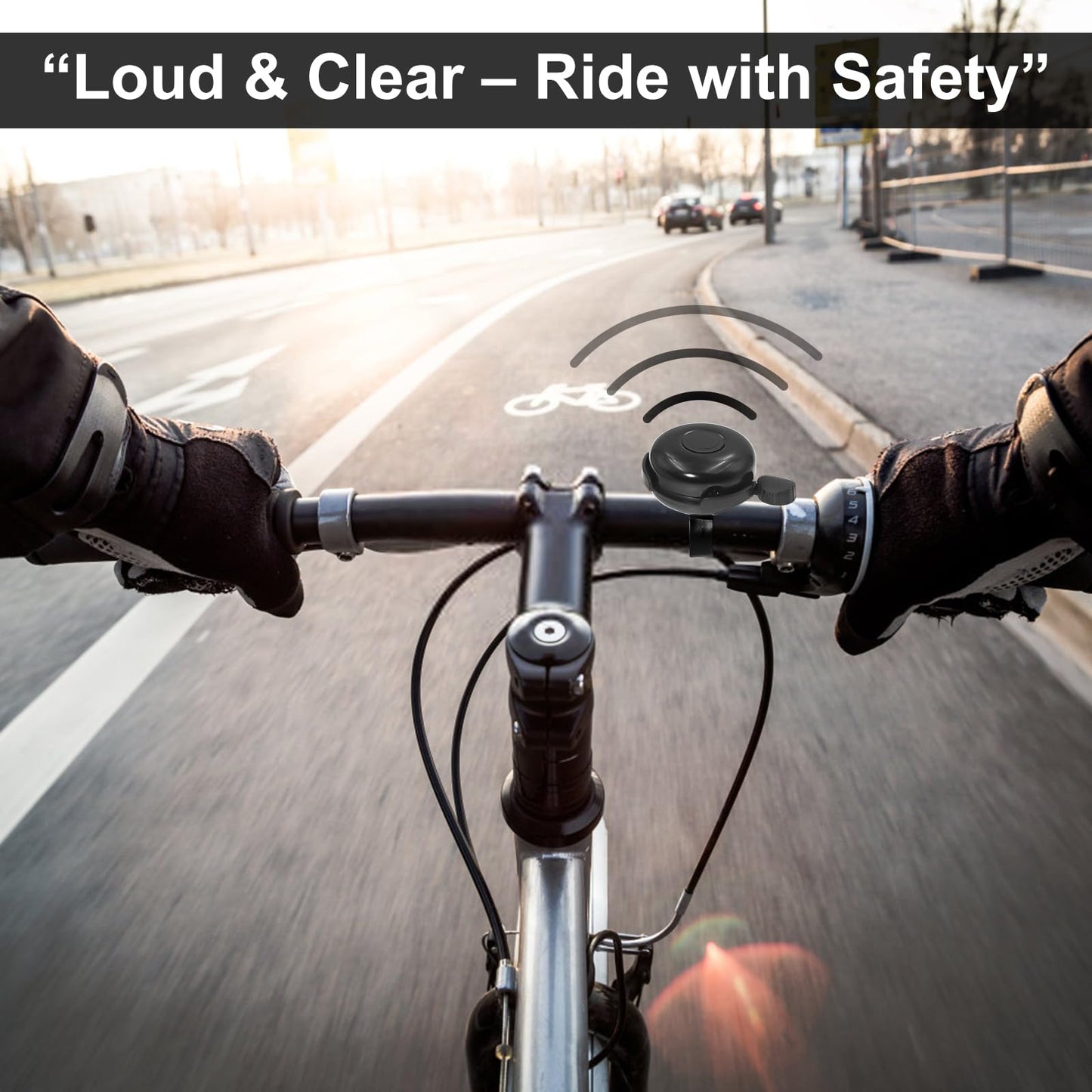 2 Pack Bike Bells for Adults, Loud Crisp Clear Sound, Durable Aluminum Alloy, Bicycle Bell for Adult Bikes, Easy to Install Cycling Accessories for Mountain Road and Commuter Safety