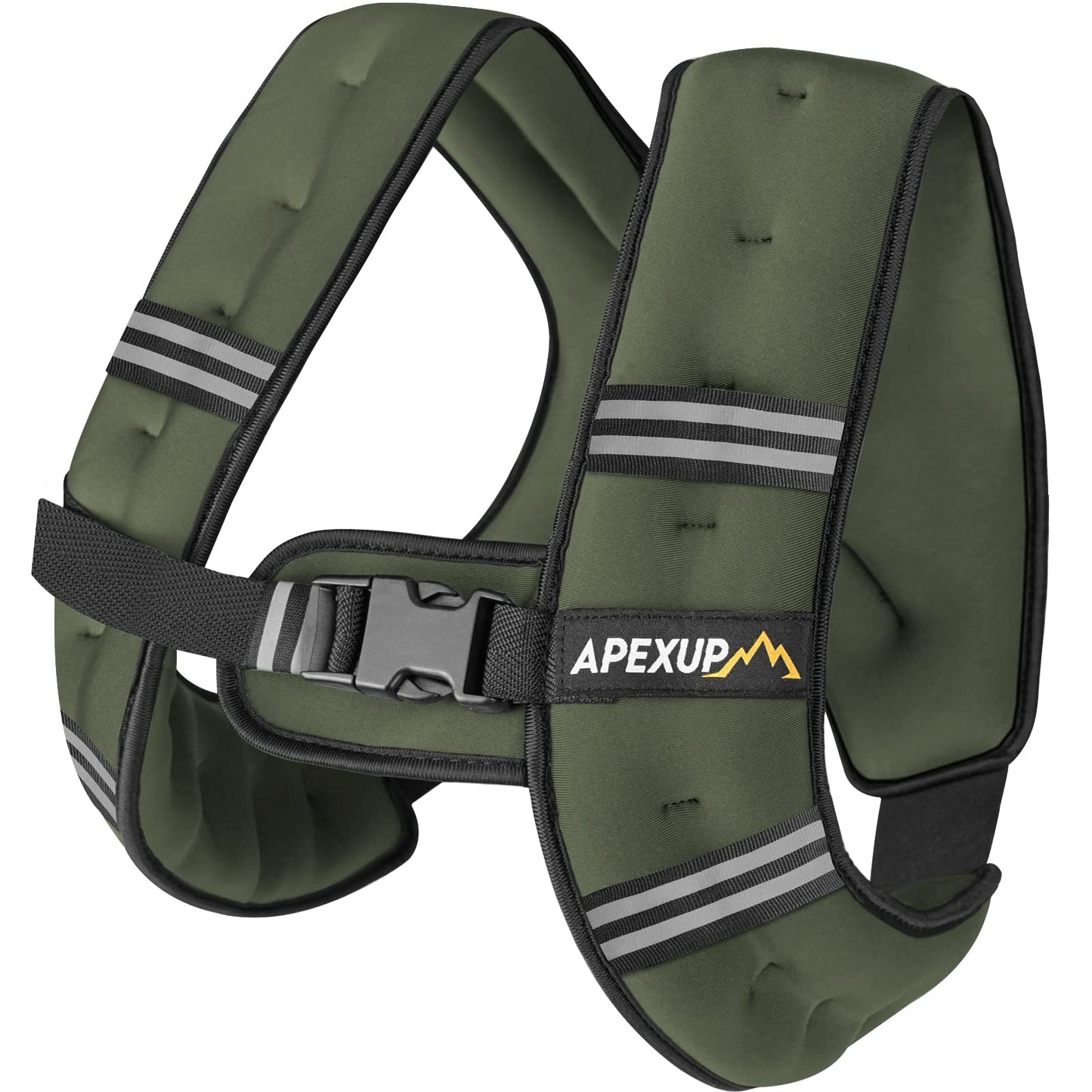 APEXUP 10lbs Weighted Vest Men Women, Weight Vest for Women Workout Equipment for Strength Training Running (Green)