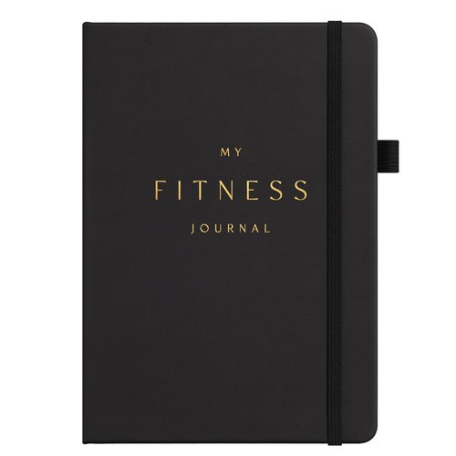And Per Se Fitness Journal for Women & Men, Workout Log Book Planner with Daily Diet & Gym Exercise, Trainning Trackers- Undated, A5 Size, Hardcover(Black)