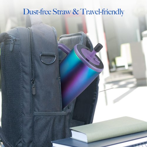 TERPINK 2 Pack Magnetic Straw Caps Compatible with BrüMate All Era and Resa Tumblers, Silicone Straw Caps Toppers Compatible with Brumate Accessories, Straw Covers Protectors BPA Free (Black)