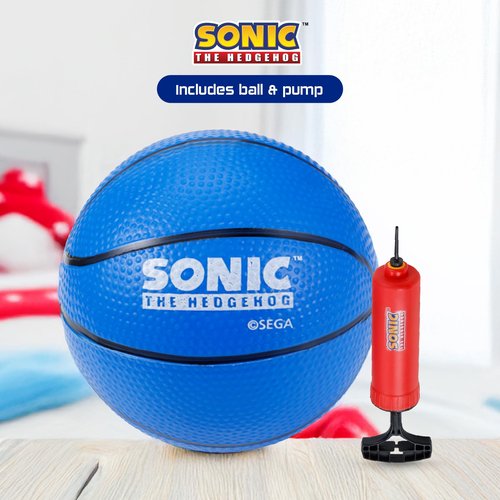 Sonic - Basketball Hoop, Adjustable Height, Durable Backboard & Sturdy Base for Kids, Teens, and Family Fun, Portable System for Outdoor Play