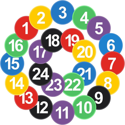 24 Pack Spot Markers Non Slip Rubber Agility Markers Flat Field Cones Floor Dots for Soccer Basketball Sports Speed Agility Training and Drills（7.6 Inch）