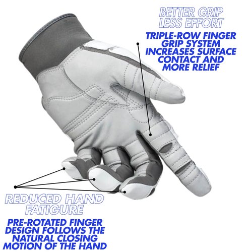 Bionic Men's ReliefGrip 2.0 Golf Glove (Silver, Large, Left)