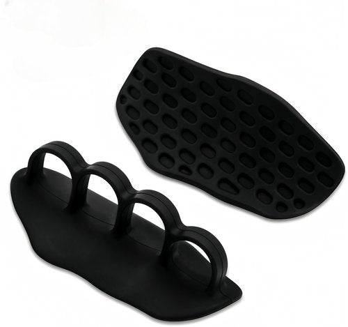 Brevynx Anti-Slip Workout Fitness Grips Pad for Weightlifting, Powerlifting and Calisthenics, Alternative to Workout Gloves, No More Sweaty Gym Gloves (Black)