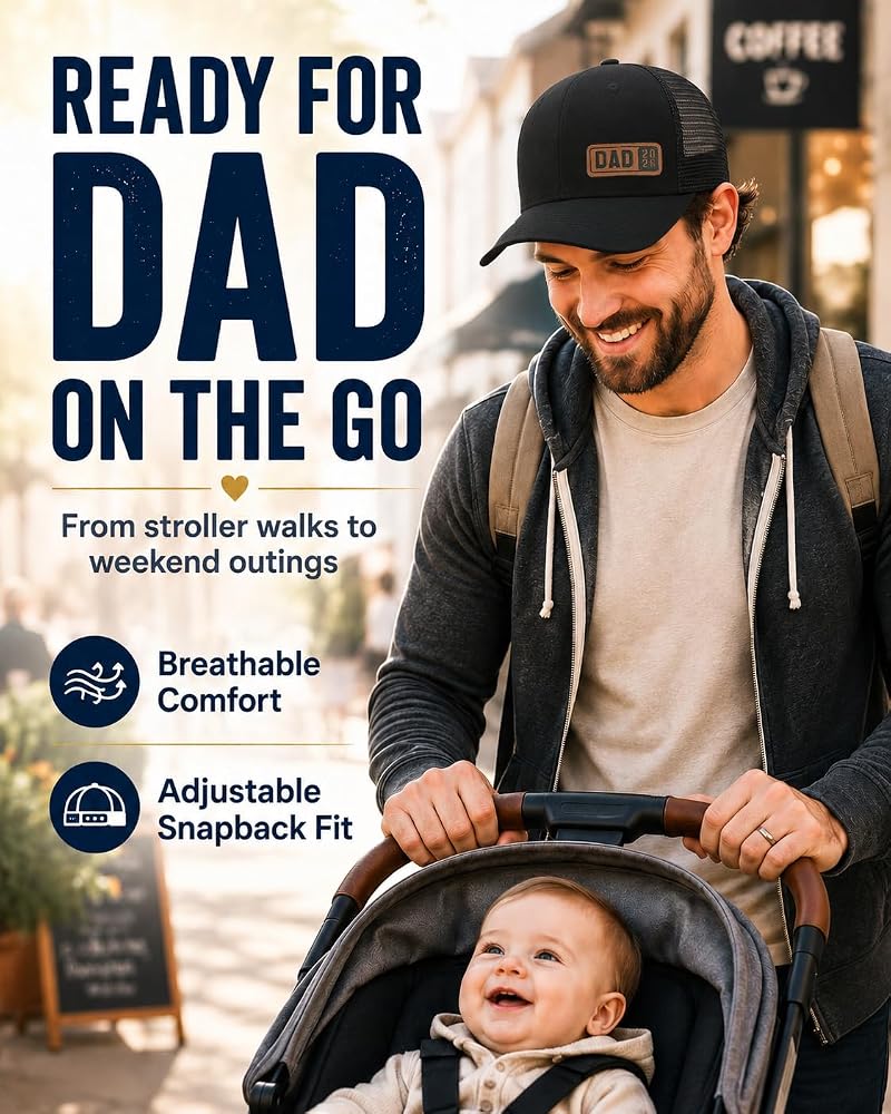 Dad 2026 Trucker Hat - First Time Dad Gift, Black (Variation of THIS listing)
