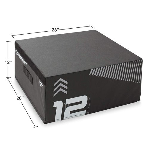 Philosophy Gym 12" Soft Foam Plyometric Box - Jumping Plyo Box for Training and Conditioning