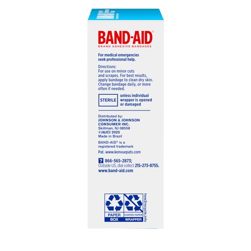BAND-AID Brand Sheer Spots Adhesive Small Square Bandages, Sterile, Individually Wrapped Discreet First Aid & Wound Care for Minor Cuts & Scrapes, Quilt-Aid Comfort Pads, One Size, 50 ct