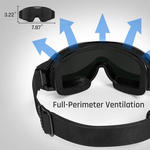 xaegistac Tactical Airsoft Goggles Anti Fog Military Glasses, Ballistic Safety Goggles for Shooting Hunting (Black)