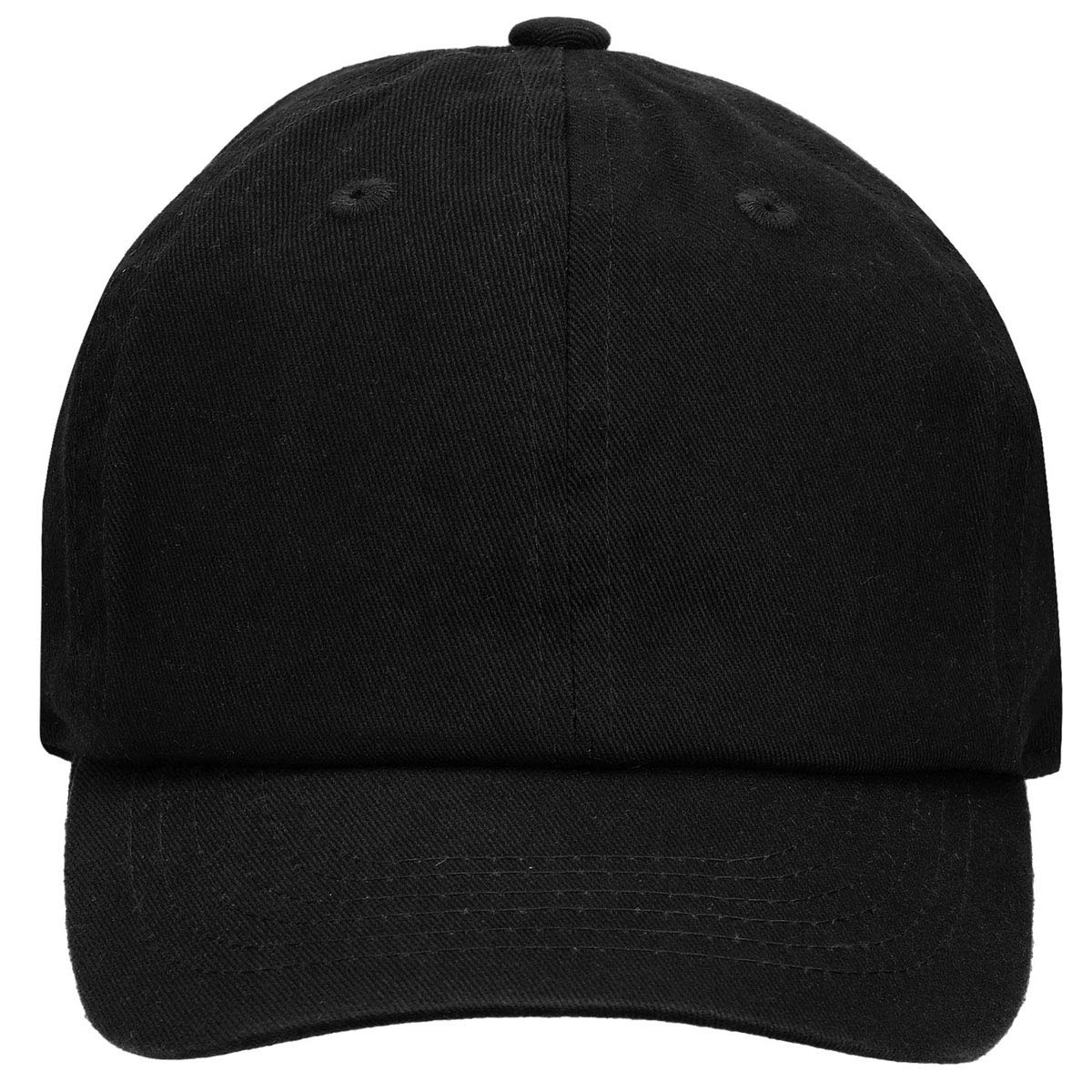 Falari Kids Boy Girl Baseball Cap Hat Washed Low Profile 100% Cotton Soft Lightweight Adjustable Size (6-9 Years, Black)