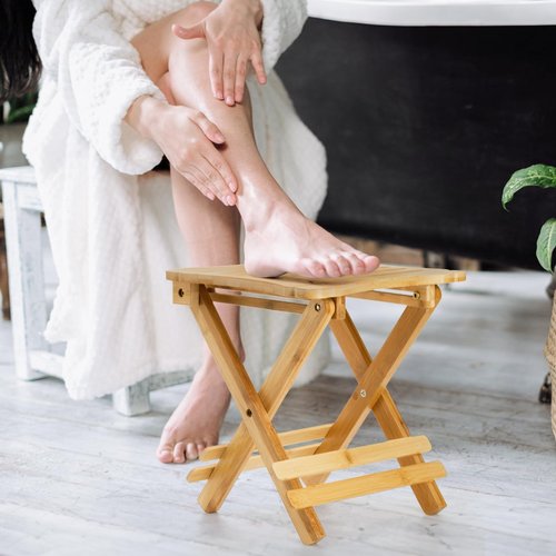 Multifunctional Portable Folding Stool - Heavy-Duty Hardwood, Installation-Free Design, Waterproof & Non-Slip Surface, Lightweight for Travel, Camping, Fishing, Outdoor Leisure