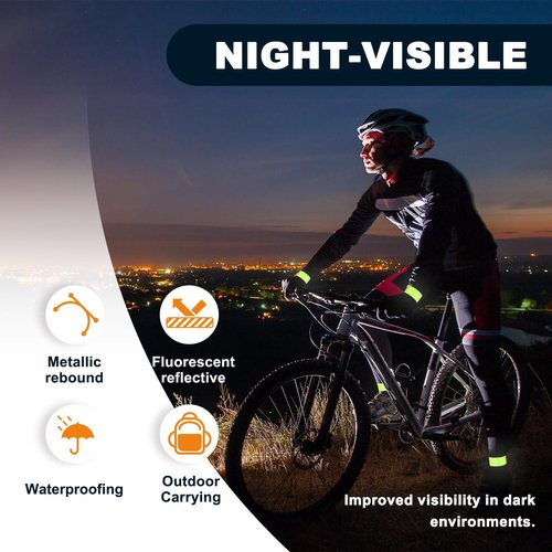 30 Pcs Reflector Band Snap Bracelet, Reflective Arm Bands, High Visibility Slap Safety Bands for Night Jogging Cycling Running Night Working Hiking (Fluorescent Green)