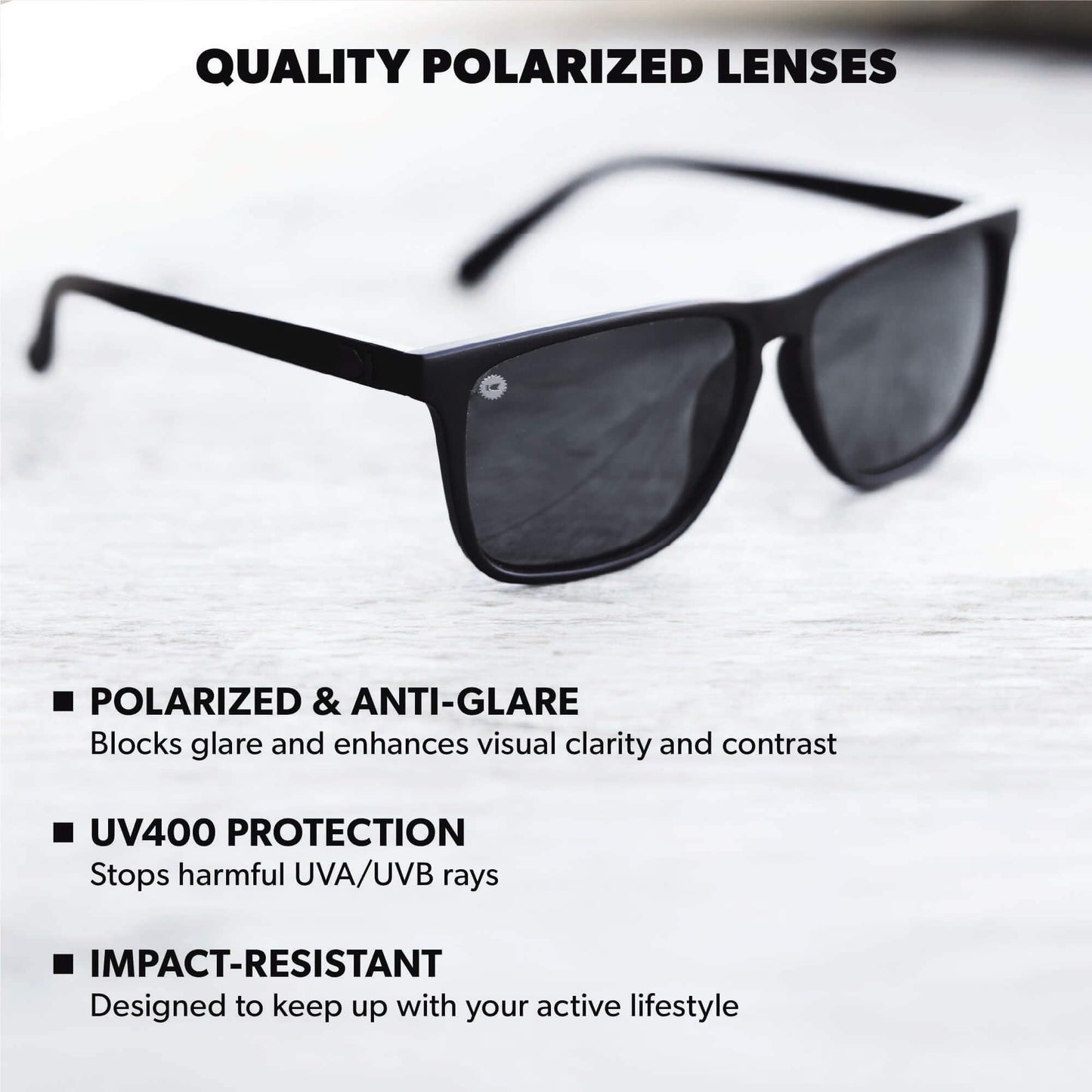 Knockaround Fast Lanes Polarized Lightweight Sunglasses for Men & Women - UV400 Protection