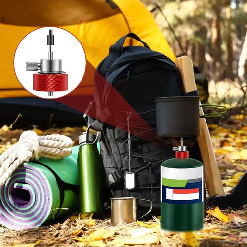 MABCIRY Airsoft Propane Filling Adapter, Non Leaking Gas Refill Adapter with Silicone Oil Port, Reusable Propane Adapter Tool, Gas Tank Connector Valve, Metal Propane Adapter Tool for Green Gas