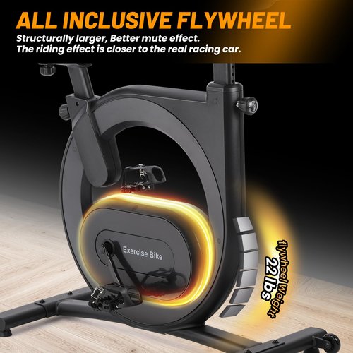 Exercise Bike,Flarhetoric Flywheel Weight 22lbs,Stationary Bike With Exclusive App, Indoor Bike Trainer With Maximum Weight Capacity 300 Lbs, Tablet Mount And Record Sports Data