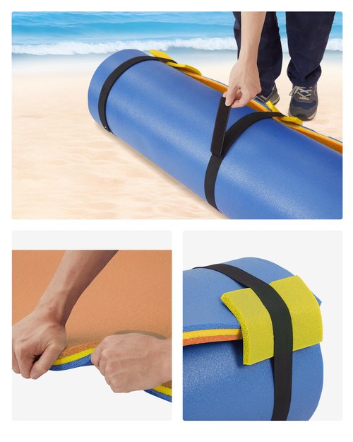Lily Pad Floating Mat for Lake & Pool, 8'/9'/12' Extra Large Floating Water Mat, 3-Layer Tear-Resistant XPE Foam Suitable for Adults and Kids (Orange, 8 x 4 ft)