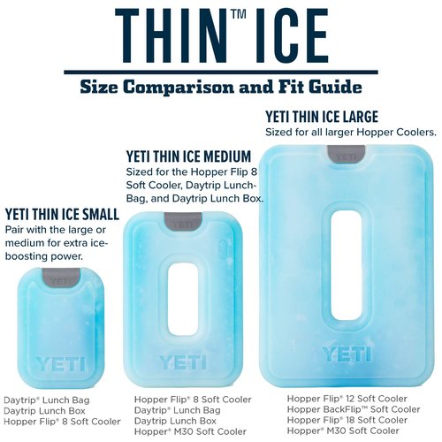YETI ICE Sheet Refreezable Reusable Cooler Ice Pack, Small