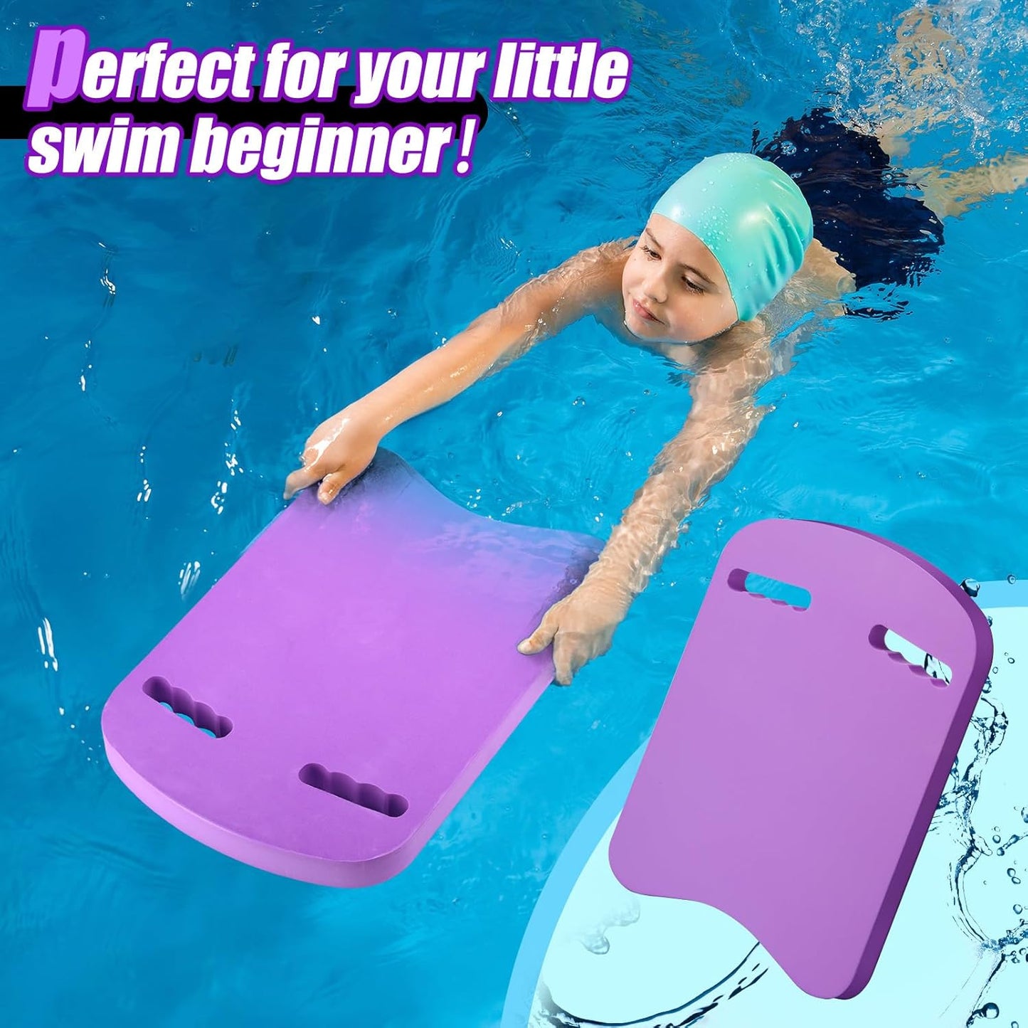 2 Pcs Swimming Kickboard Pull Buoy Set Training Aid Float Pull Buoy Leg Float Swimming Training Equipment Accessories for Hand Leg Adults Children Beginners Exercise Fitness