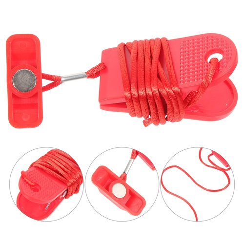 Treadmill Universal Safety Key Treadmill Magnet Lock Fitness Replacement Kit Sports Treadmill Emergency Stop for Running Machine Accessories Red