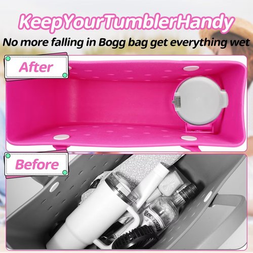 Cup Holder for Bogg Bag,Fits 30oz 40oz Stanley, Adjustable Insert Drink Holder Compatible with Bogg Bag,Foldable Water Bottle Holder Attachment for Bogg Bag Accessories